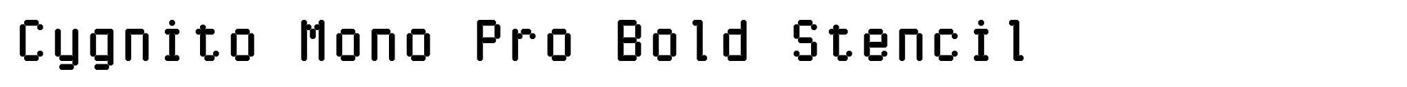 Cygnito Mono Pro Bold Stencil image